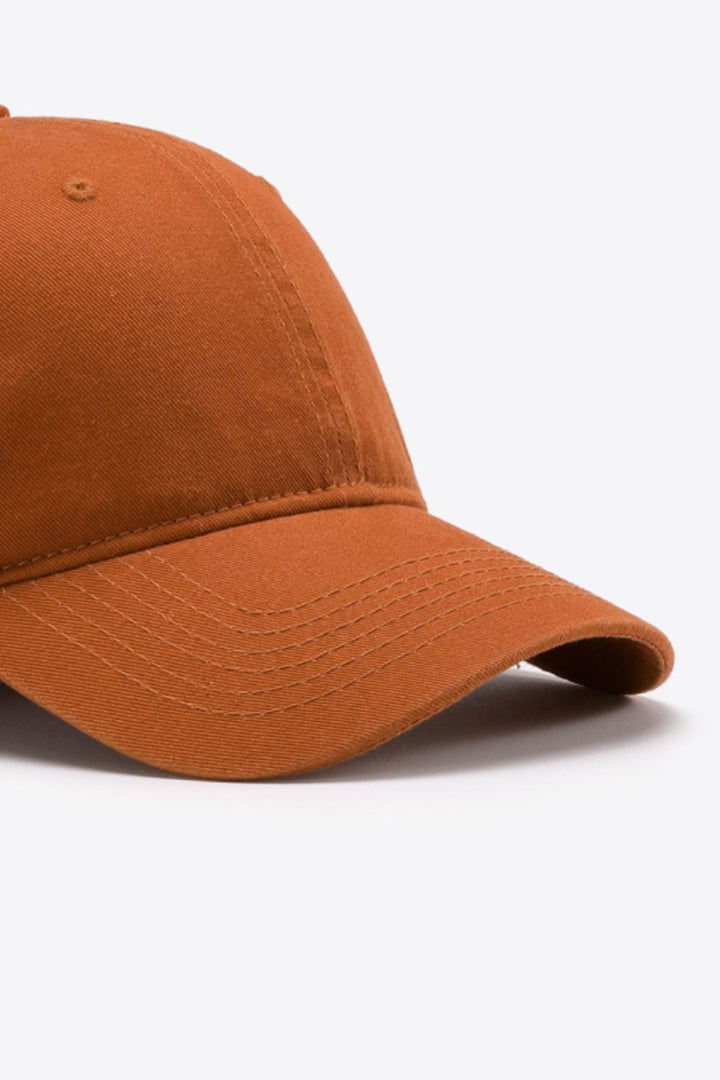 Plain Adjustable Cotton Baseball Cap Trendsi