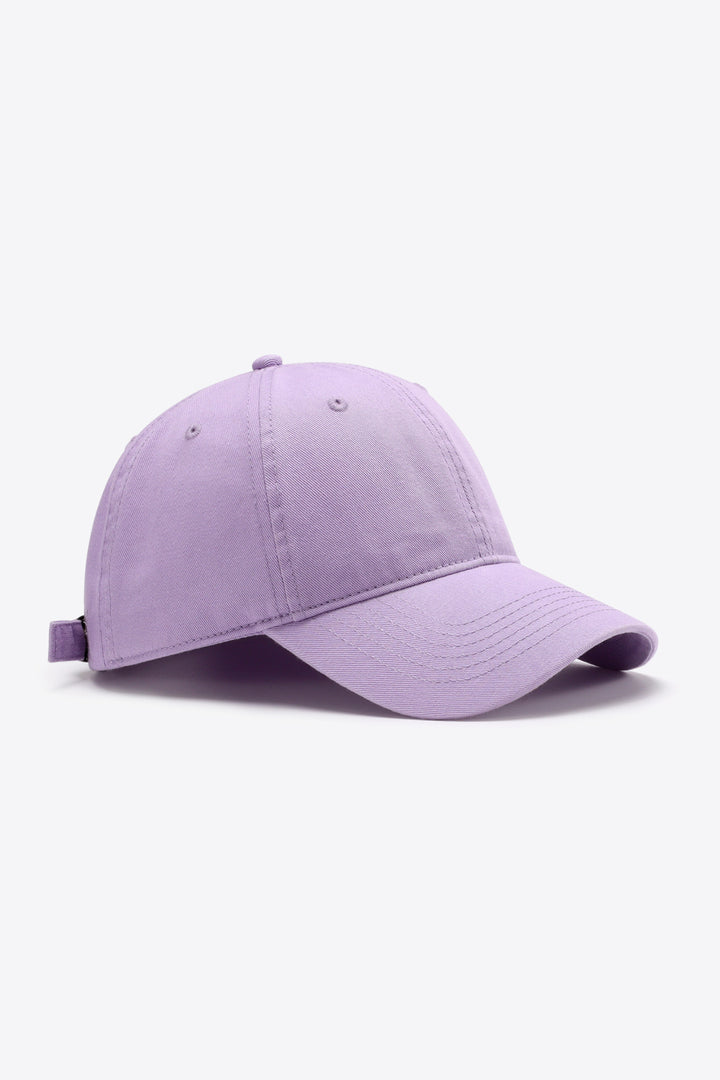 Plain Adjustable Cotton Baseball Cap Trendsi