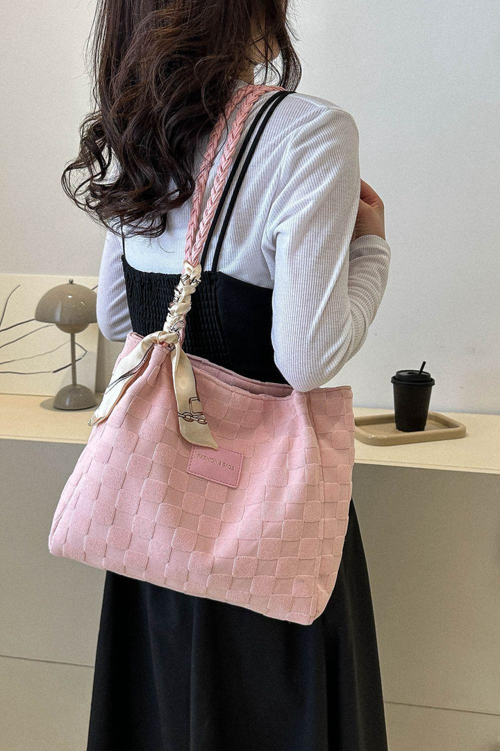 Braided Strap Polyester Tote Bag - Super Amazing Store