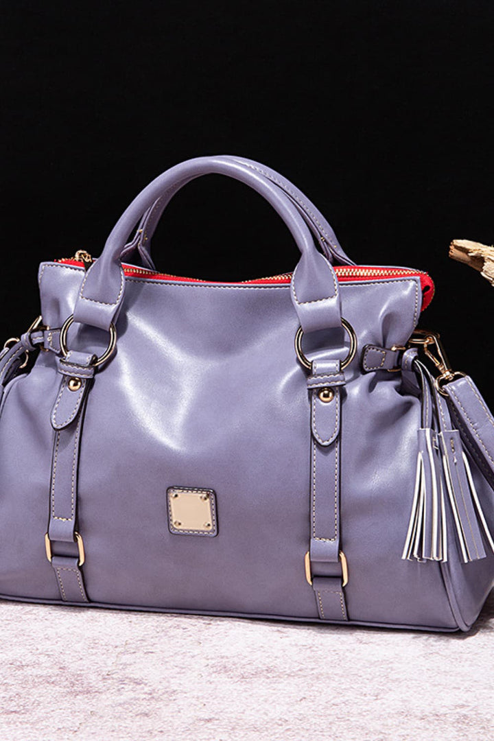 PU Leather Handbag with Tassels - Super Amazing Store