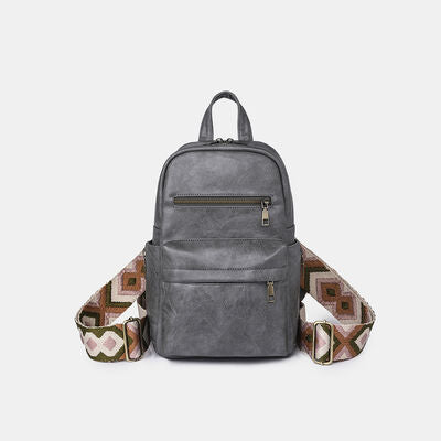 Medium PU Leather Backpack Trendsi