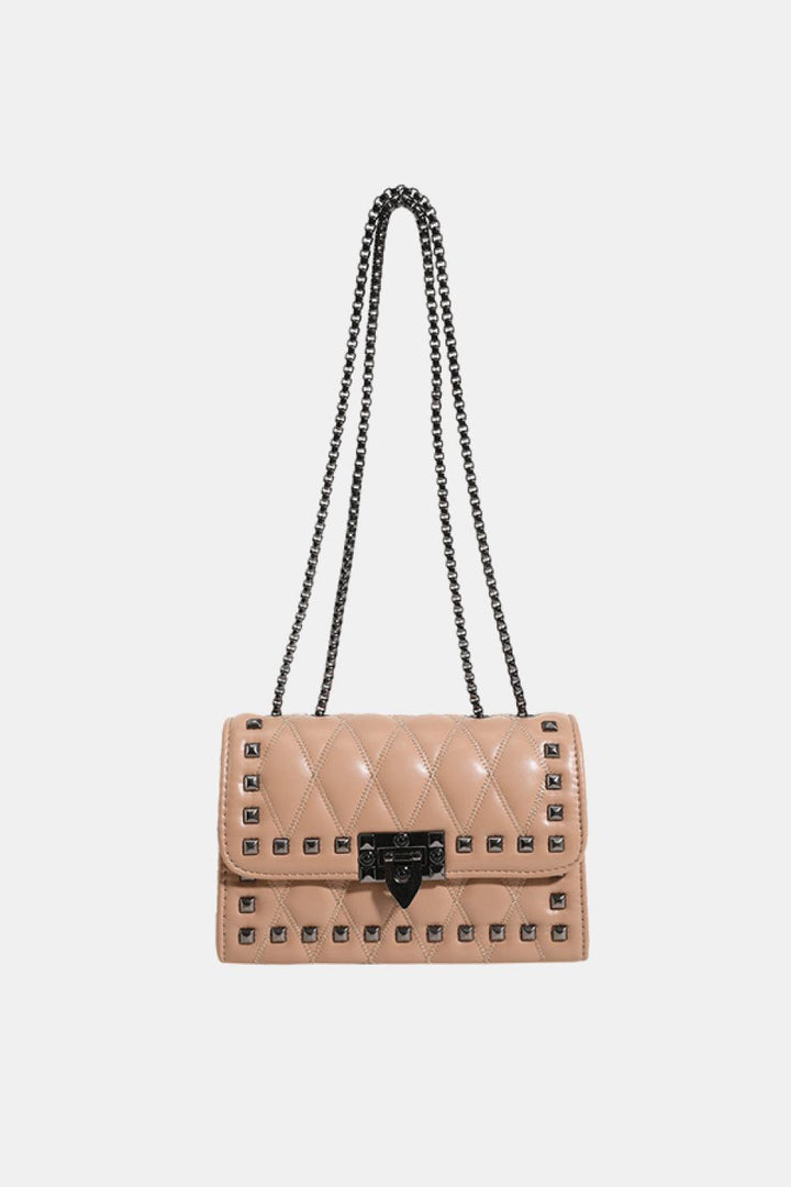 Studded PU Leather Crossbody Bag - Super Amazing Store