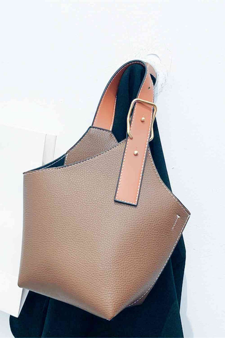 Fashion PU Leather Bucket Bag Trendsi