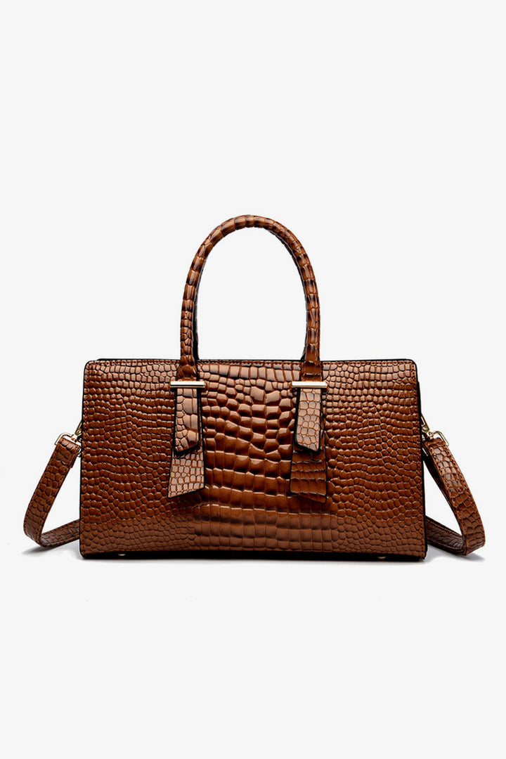 Textured PU Leather Handbag - Super Amazing Store