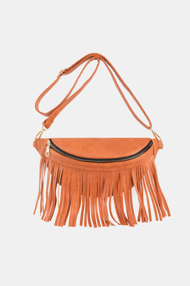 Fringed PU Leather Sling Bag - Super Amazing Store