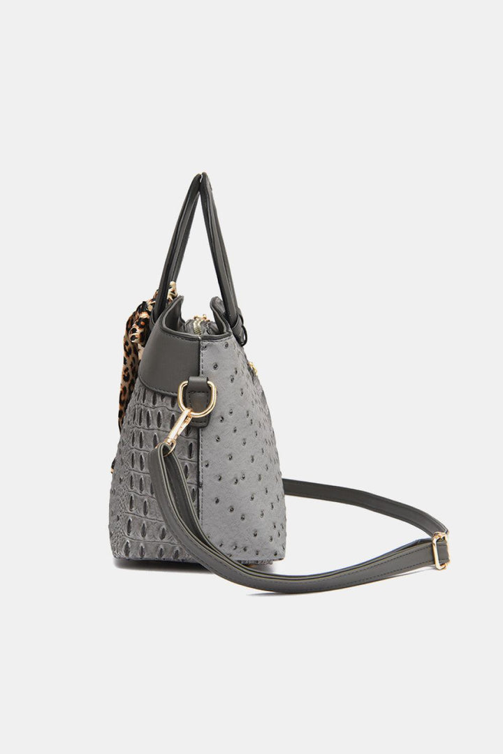 PU Leather Leopard Tie Shoulder Bag - Super Amazing Store