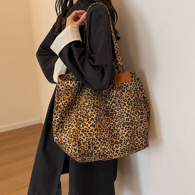 Leopard Canvas Tote Bag Trendsi