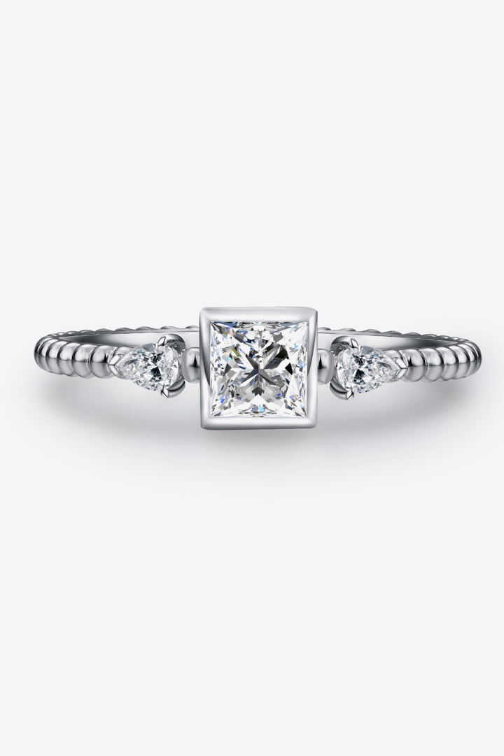 Moissanite Square Shape 925 Sterling Silver Ring - Super Amazing Store