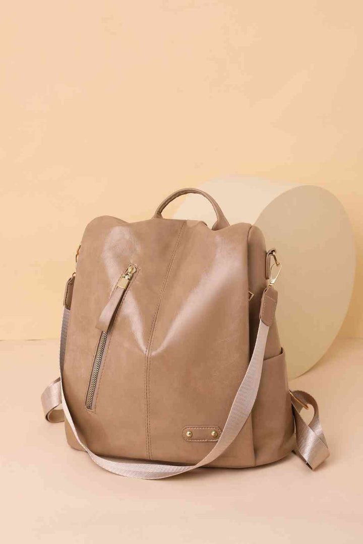 Zipper Pocket Backpack Trendsi