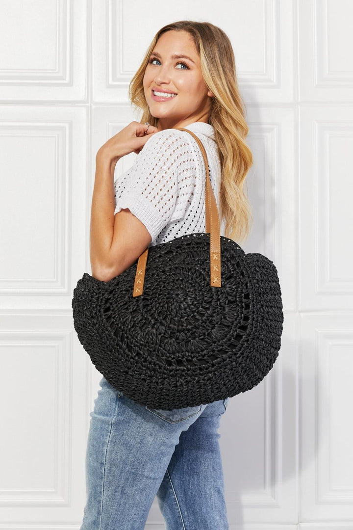 Justin Taylor C'est La Vie Crochet Handbag in Black - Super Amazing Store