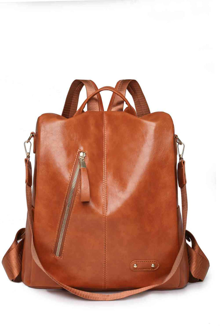 Zipper Pocket Backpack Trendsi