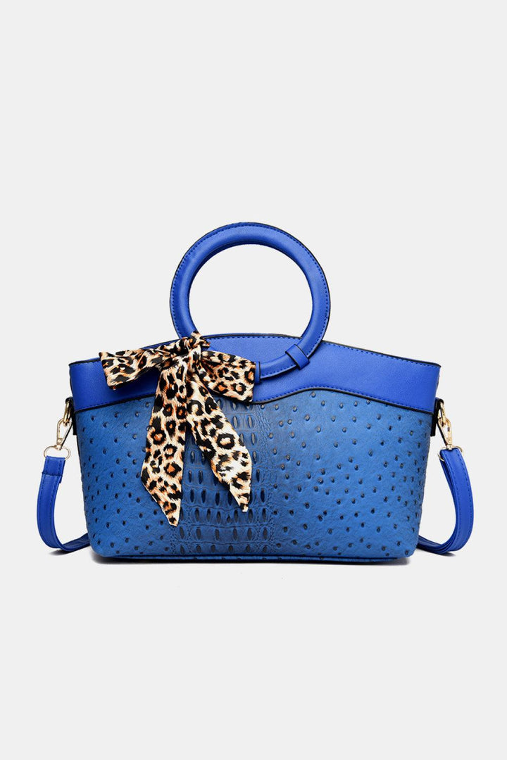 PU Leather Leopard Tie Shoulder Bag - Super Amazing Store