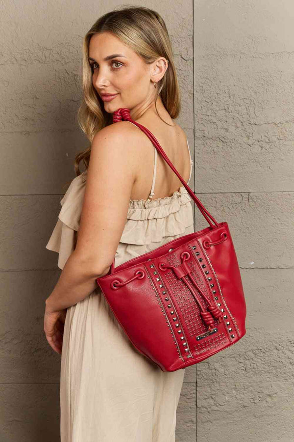 Nicole Lee USA Amy Studded Bucket Bag Trendsi