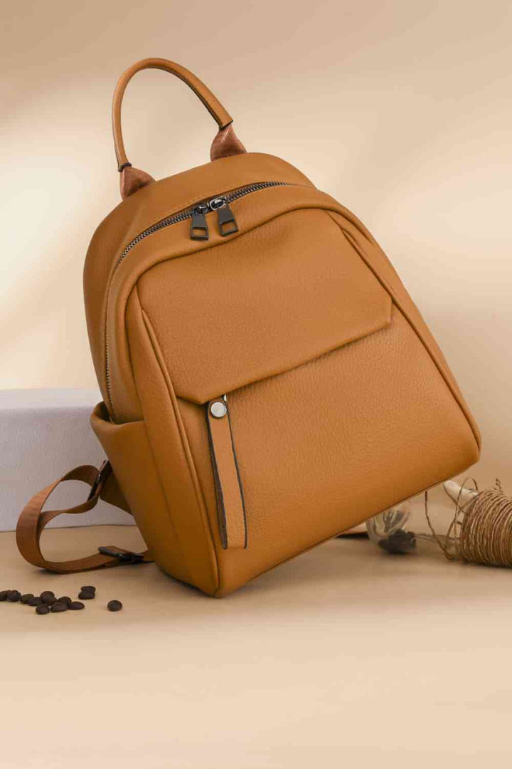 Medium PU Leather Backpack Trendsi