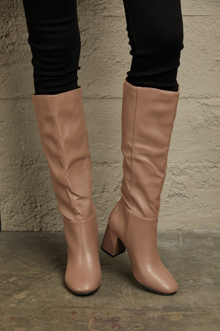 East Lion Corp Block Heel Knee High Boots - Super Amazing Store