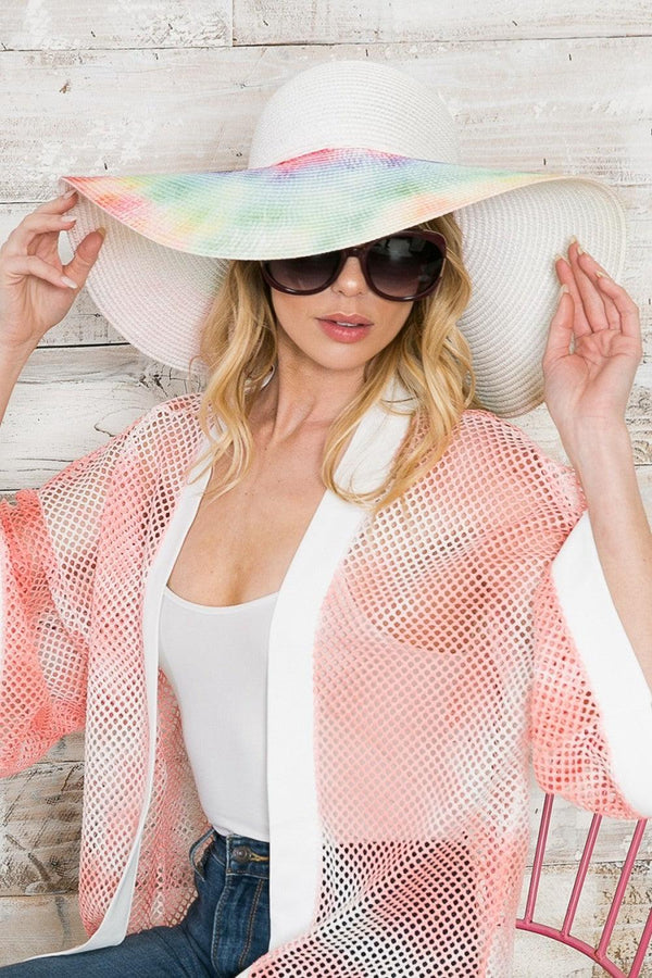 Justin Taylor Tie-Dye Bow Detail Sunhat - Super Amazing Store