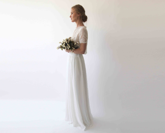 Romantic Style Bridal Chiffon Skirt #3033 - Super Amazing Store