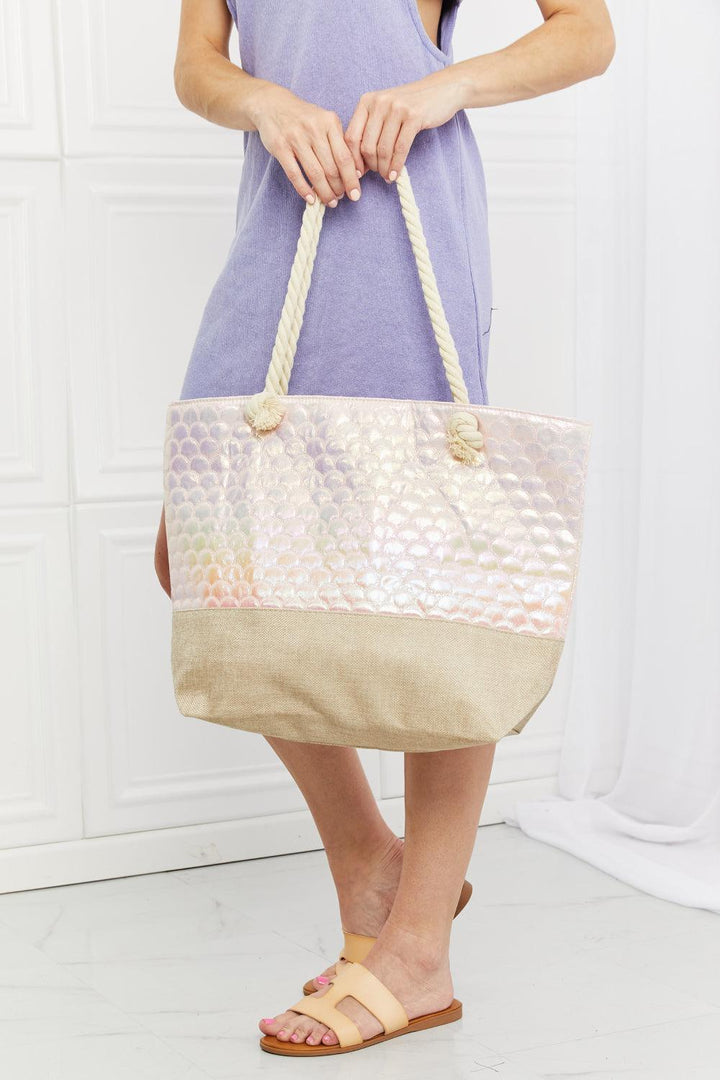 Justin Taylor Mermaid Vibes Scalloped Tote Bag - Super Amazing Store