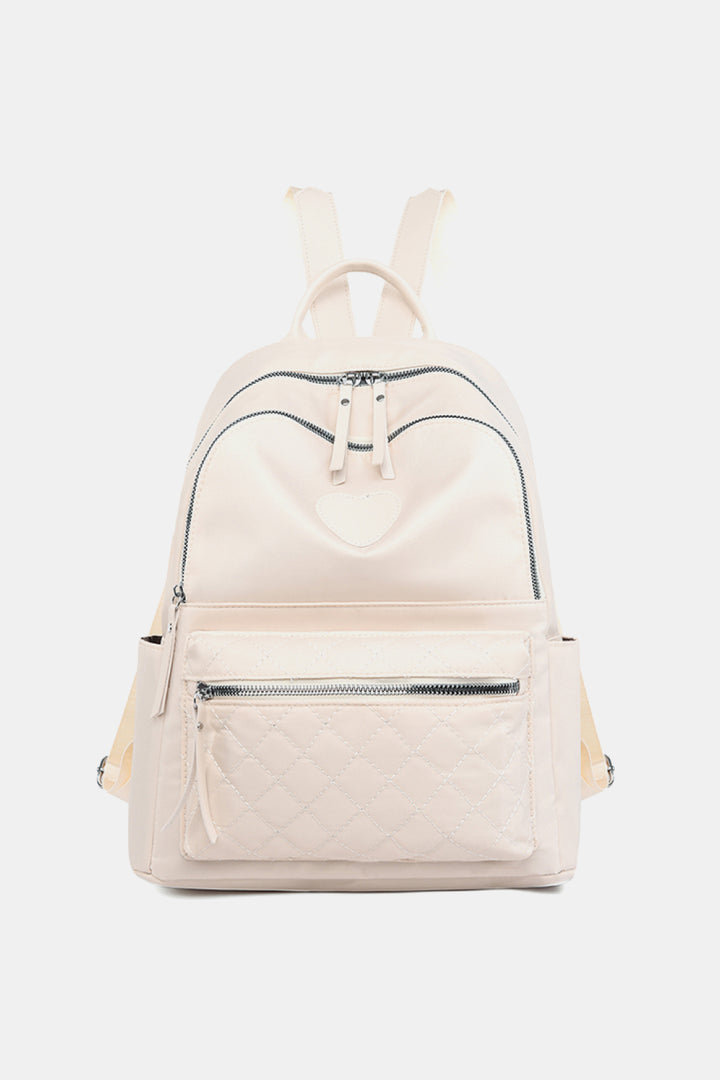 Heart Pattern Oxford Cloth Backpack Trendsi