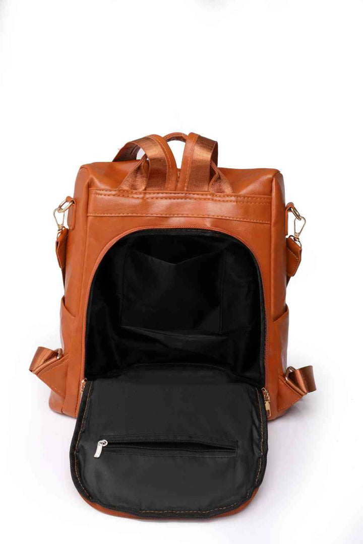 Zipper Pocket Backpack Trendsi