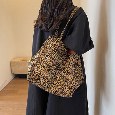 Leopard Canvas Tote Bag Trendsi