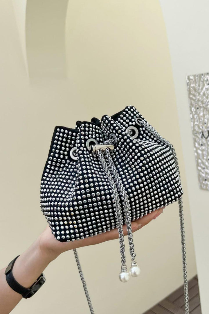 Rhinestone Polyester Bucket Bag - Super Amazing Store