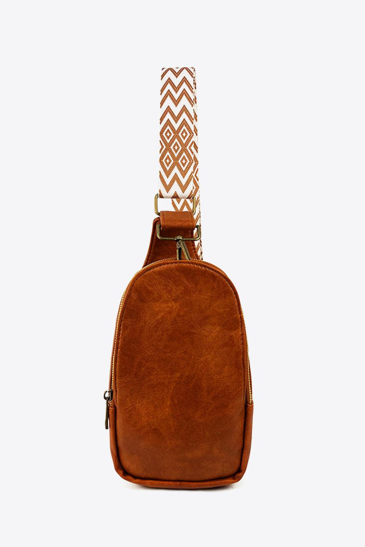 Random Pattern Adjustable Strap PU Leather Sling Bag - Super Amazing Store