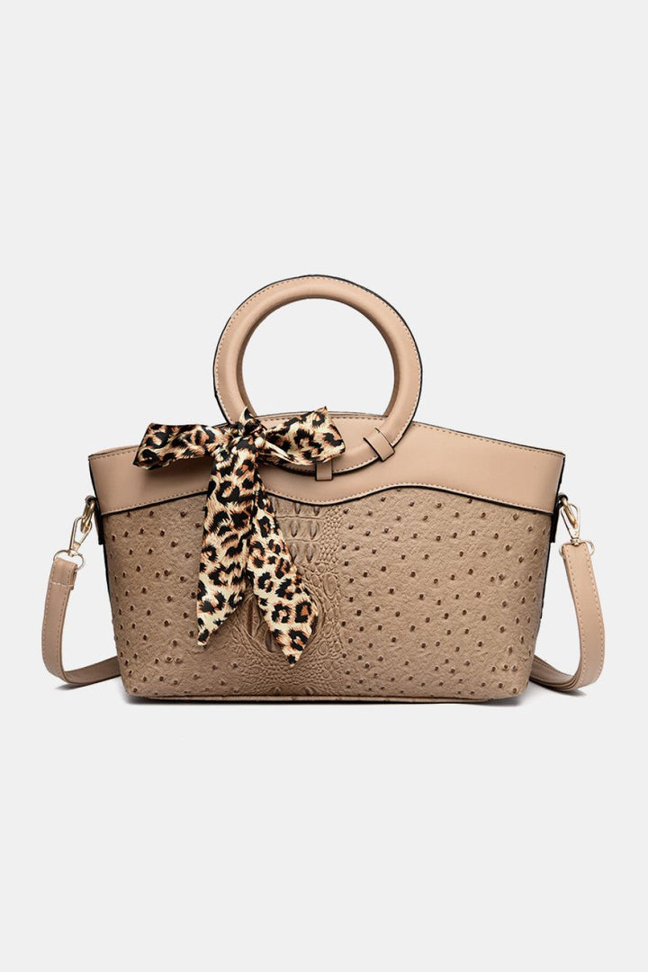 PU Leather Leopard Tie Shoulder Bag - Super Amazing Store