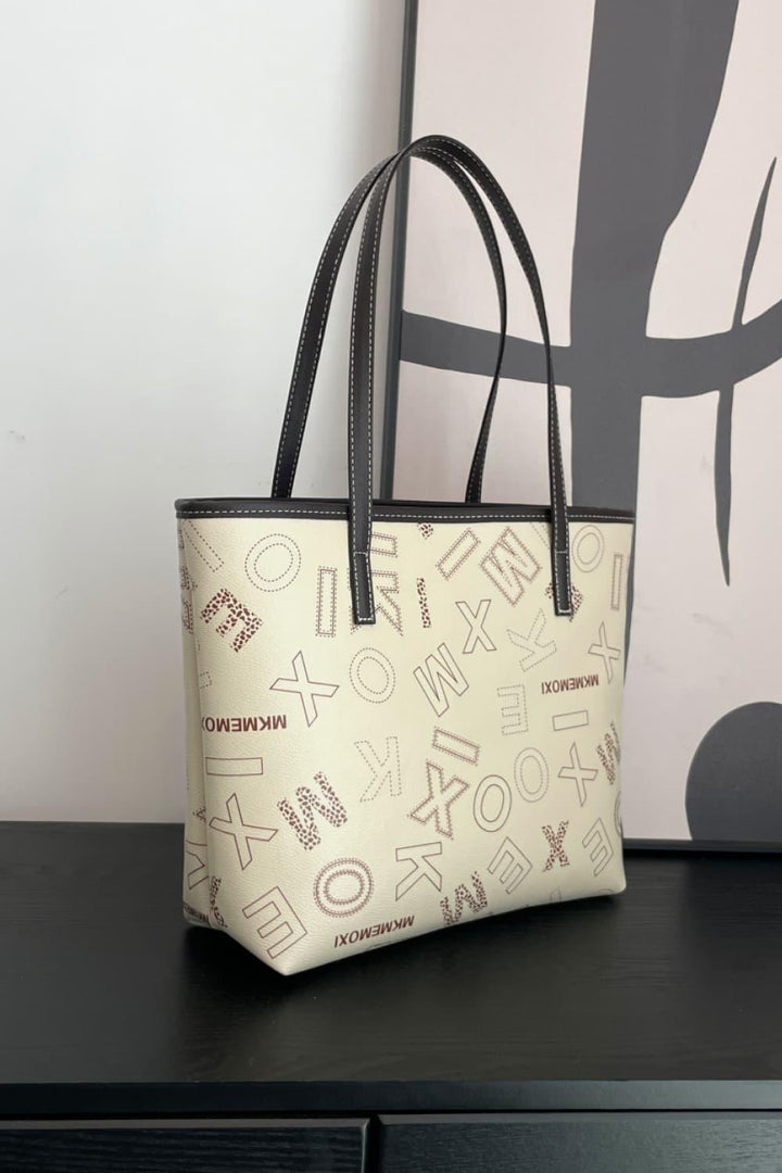 Printed PU Leather Tote Bag - Super Amazing Store