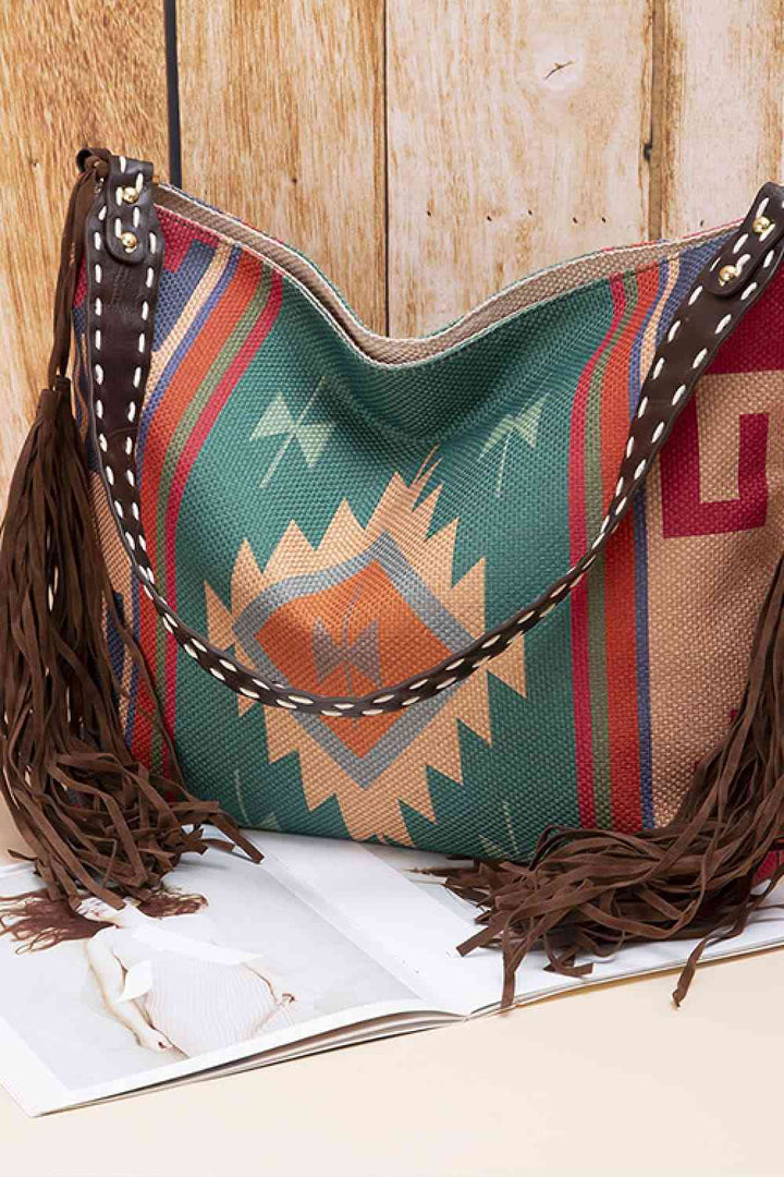 Geometric Canvas Tote Bag Trendsi