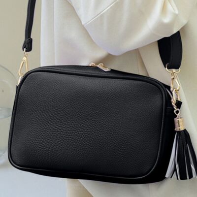 Tassel PU Leather Crossbody Bag Trendsi