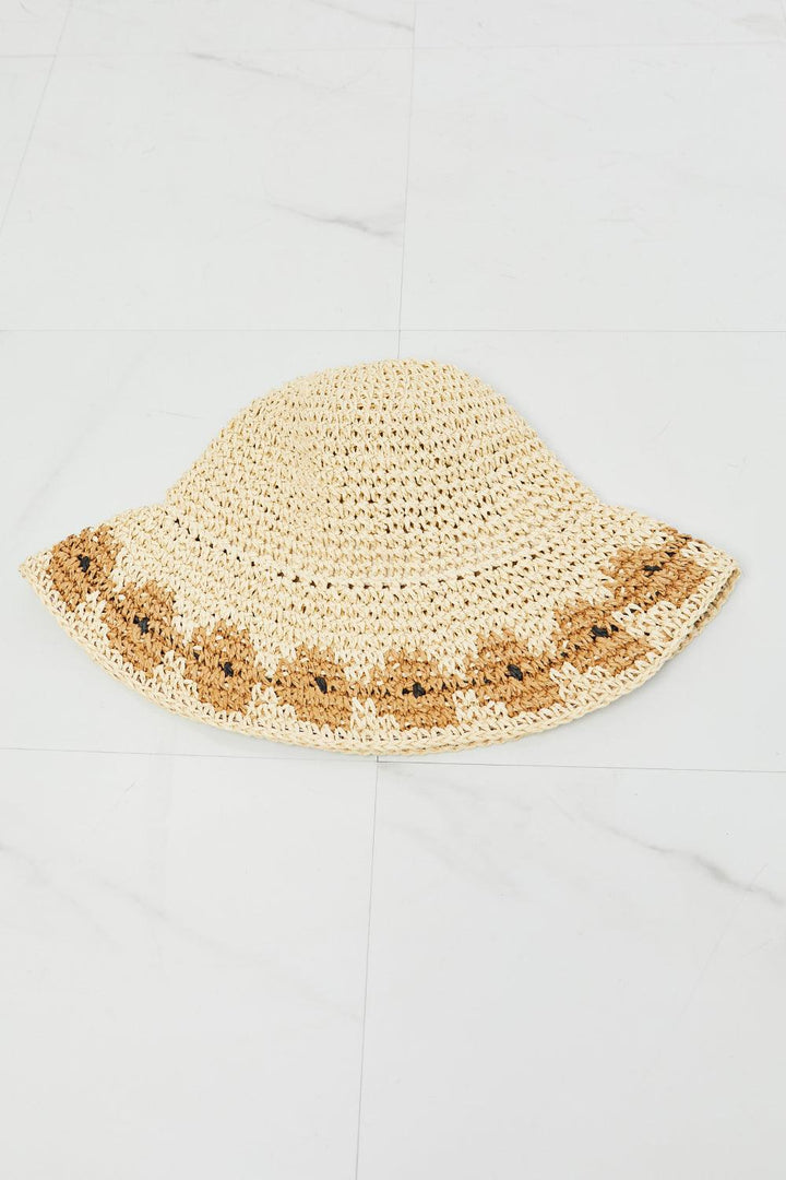 Fame Sweet And Floral Straw Bucket Hat - Super Amazing Store