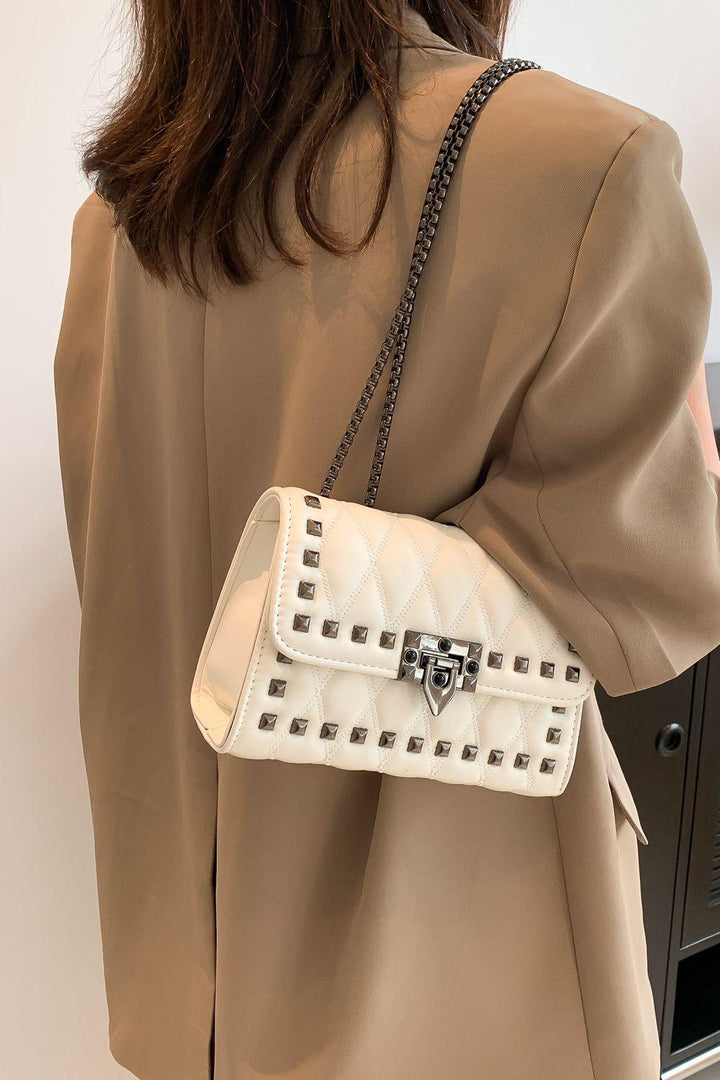 Studded PU Leather Crossbody Bag - Super Amazing Store