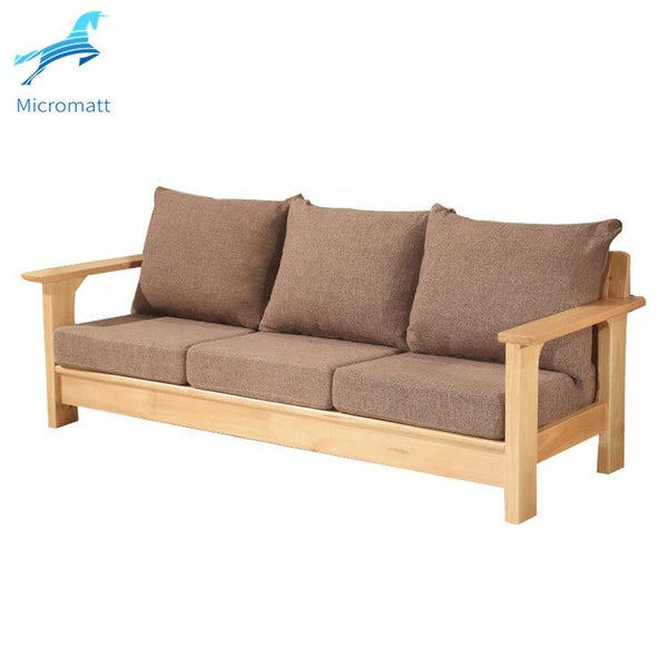 2023 American Style Strong Log Color Living Room Furniture 3 seaters Solid Wood Living Room Sofa - Super Amazing Store