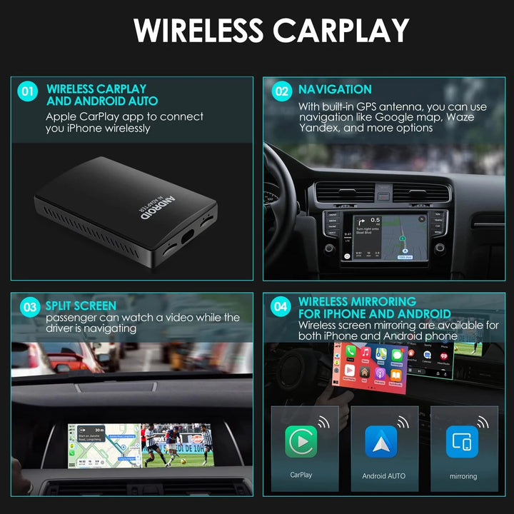 S21 Android 9.0 carplay usb Multimedia car smart box ai Portable carplay wireless adapter Wireless carplay ai box