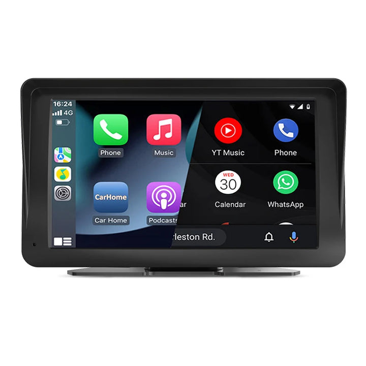 7inch Wireless Touch Screen Carplay with Sunshade Portable Car Stereo Wireless Car Radio Mirror Link/Maps/AUX Cable for Car