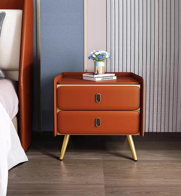 Luxury bedside table wooden smart nightstand cabinet with password - Super Amazing Store