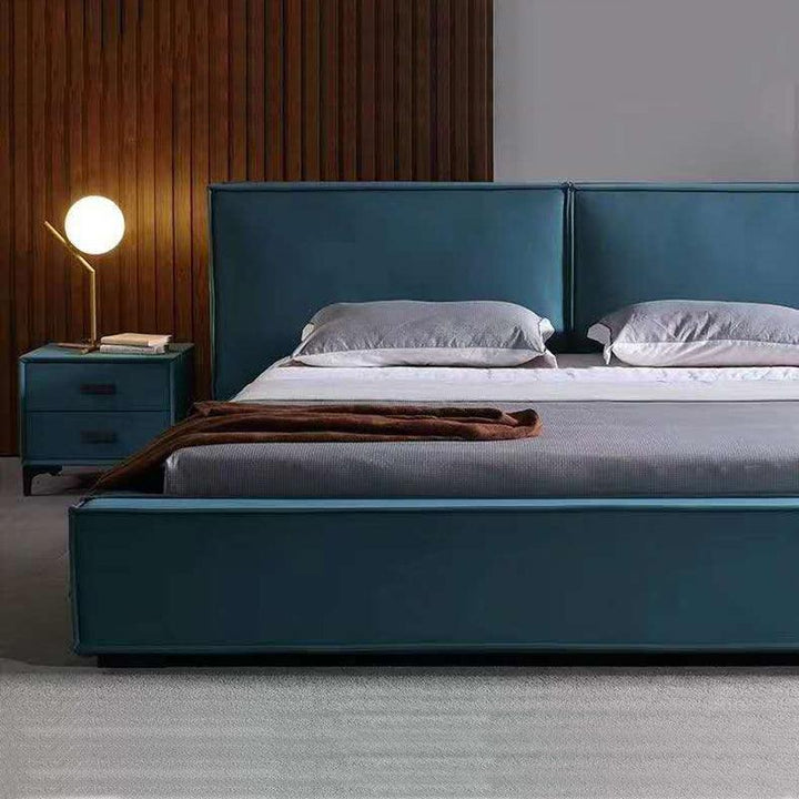 Customized by manufacturer double bed modern science and technology cloth bedroom set - Super Amazing Store
