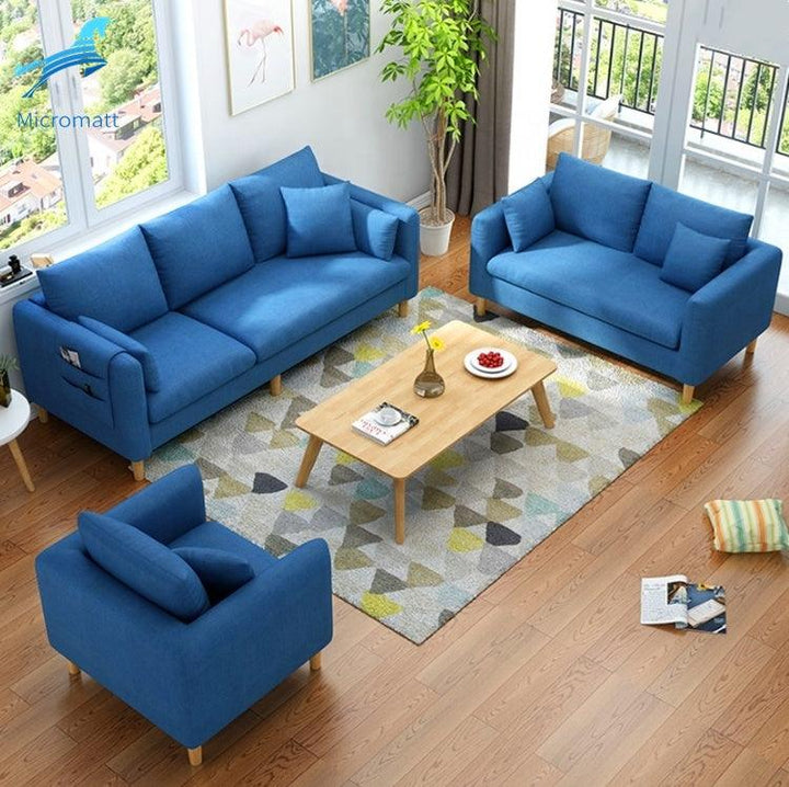 Fabric Modern Style Fabric Yellow Color Apartment Furniture 3 seaters Fabric Sofa - Super Amazing Store