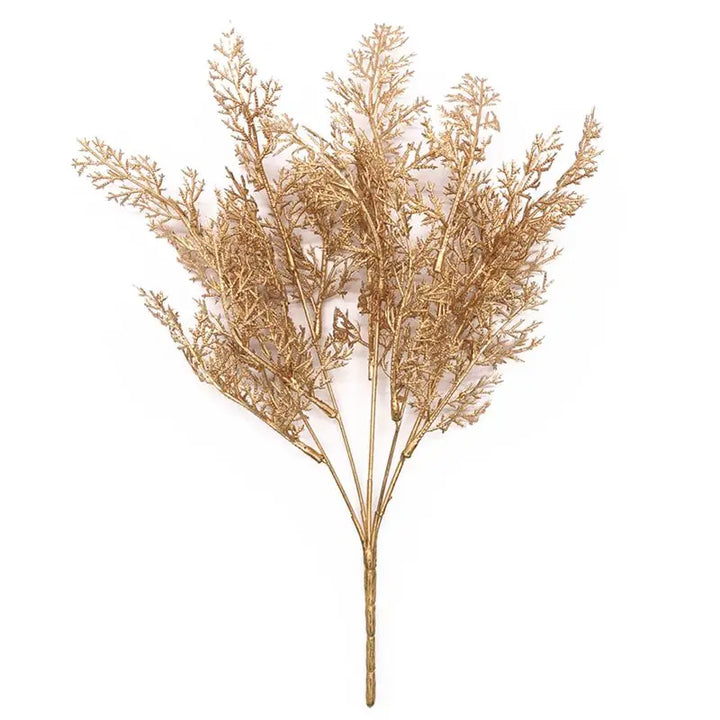 Wholesale artificial plant gold and silver color stage set artificial gold color decoration flowers-Super Amazing Store