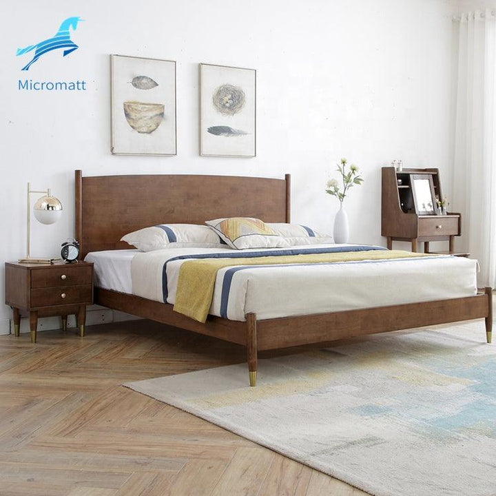 Modern living room furniture 150cm queen size double wood bed - Super Amazing Store