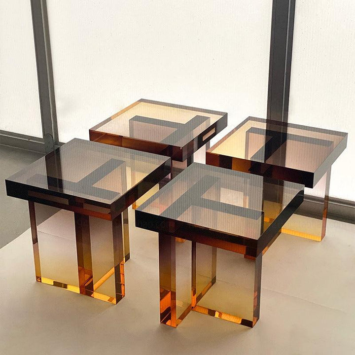 Nordic Golden Side Light Luxury Small Accent Table - Super Amazing Store
