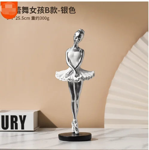 Abstract Creative Nordic ballet dancer Decoration Girl Art Living Room Princess Room Tabletop Home  decoration- super amazing store