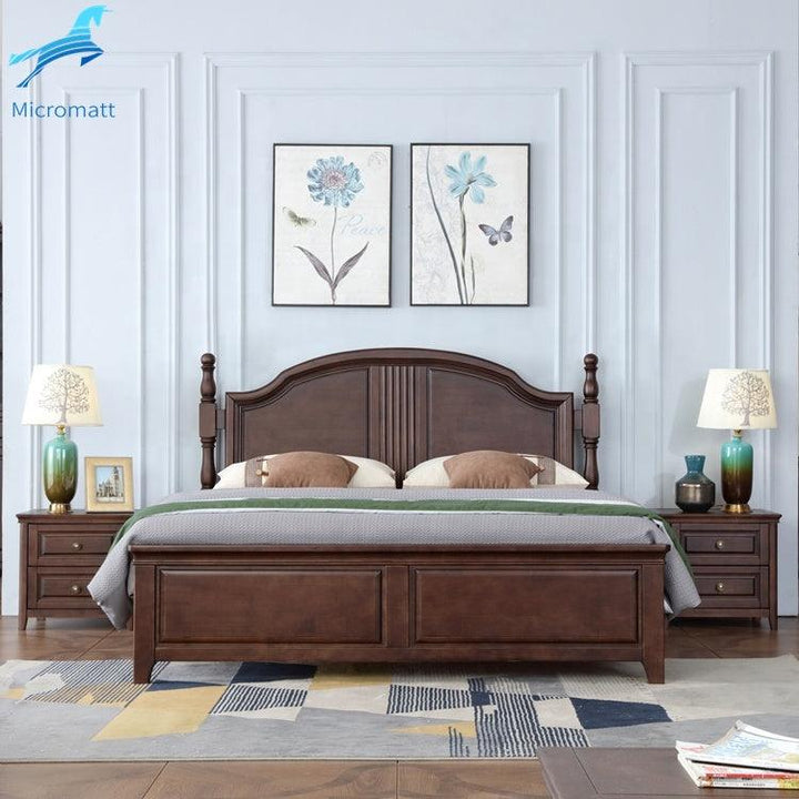 2023 Hot Sale Creative Style Beautiful Walnut Color Furniture Bedroom King Bedroom Set - Super Amazing Store