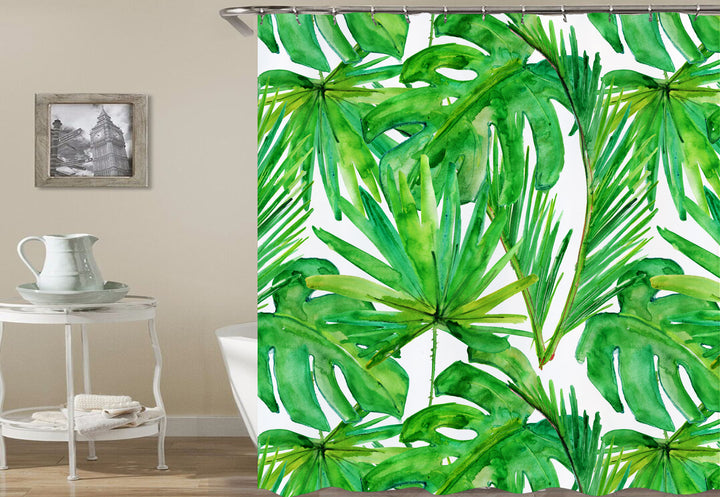 Bathroom Decor shower curtains, Leaves Printed 100% Waterproof shower curtain Collection - Super Amazing Store