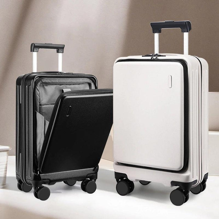 Business suitcase fashion front opening password box boarding box suitcase universal wheel 20-inch luggage case male suitcase - Super Amazing Store