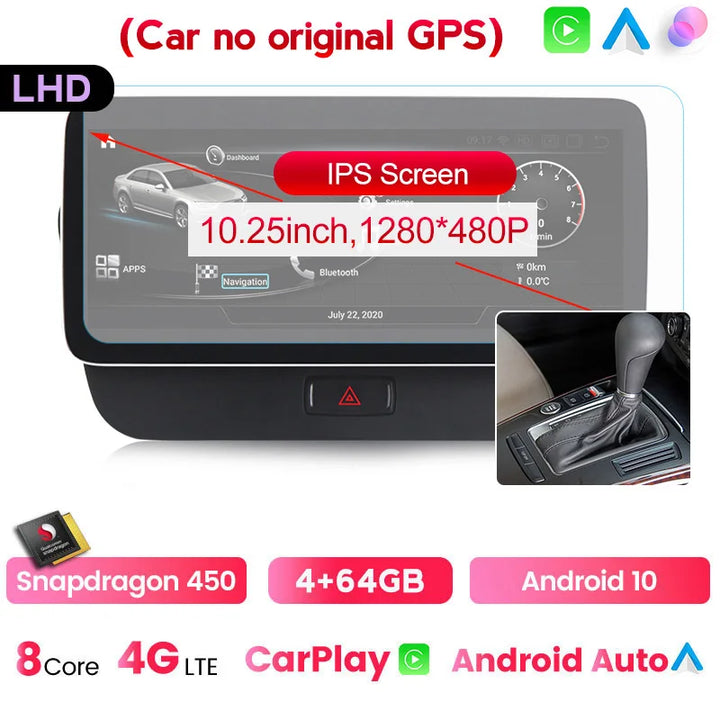 MEKEDE 662 GPS stereo Car Video For Audi Q5 2009-2017 1920*720P stereo for car carplay 4G android car stereo