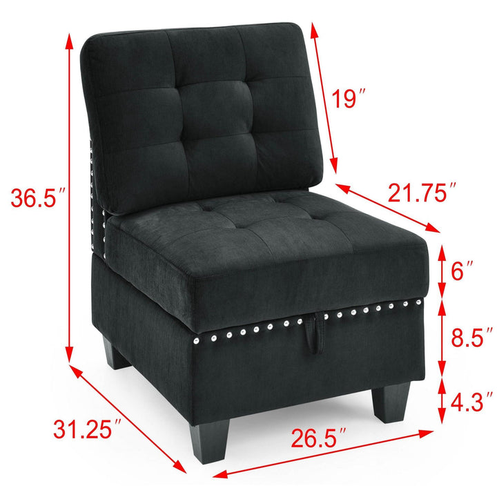 Single Chair for Modular Sectional Sofa Living Room Furniture Set Couch Chair Sofa - Super Amazing Store