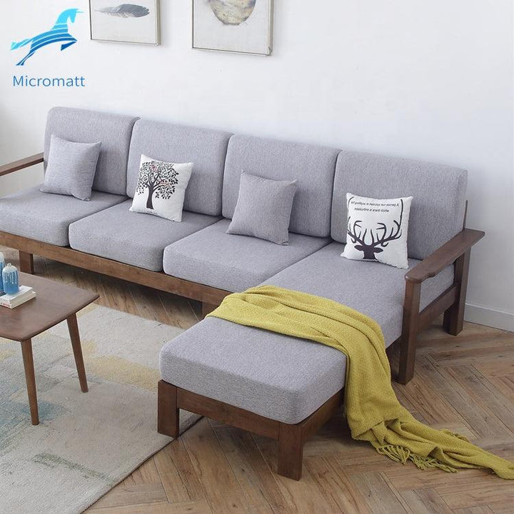 Factory Direct Supply Nordic Style Living Room Furniture Brown Color Home 4 seaters Living Room Sofa - Super Amazing Store