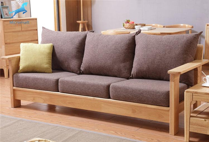 2023 American Style Strong Log Color Living Room Furniture 3 seaters Solid Wood Living Room Sofa - Super Amazing Store